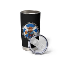 Funny Highland Cow in Kilt Drinking Tumbler Cup We'll Be Coming Scottish Pride Football Fans - Wonder Print Shop