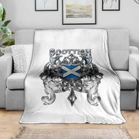 Scottish Heritage Crest Gothic Throw Blanket Medieval Flag and Sword Celtic Pride - Wonder Print Shop