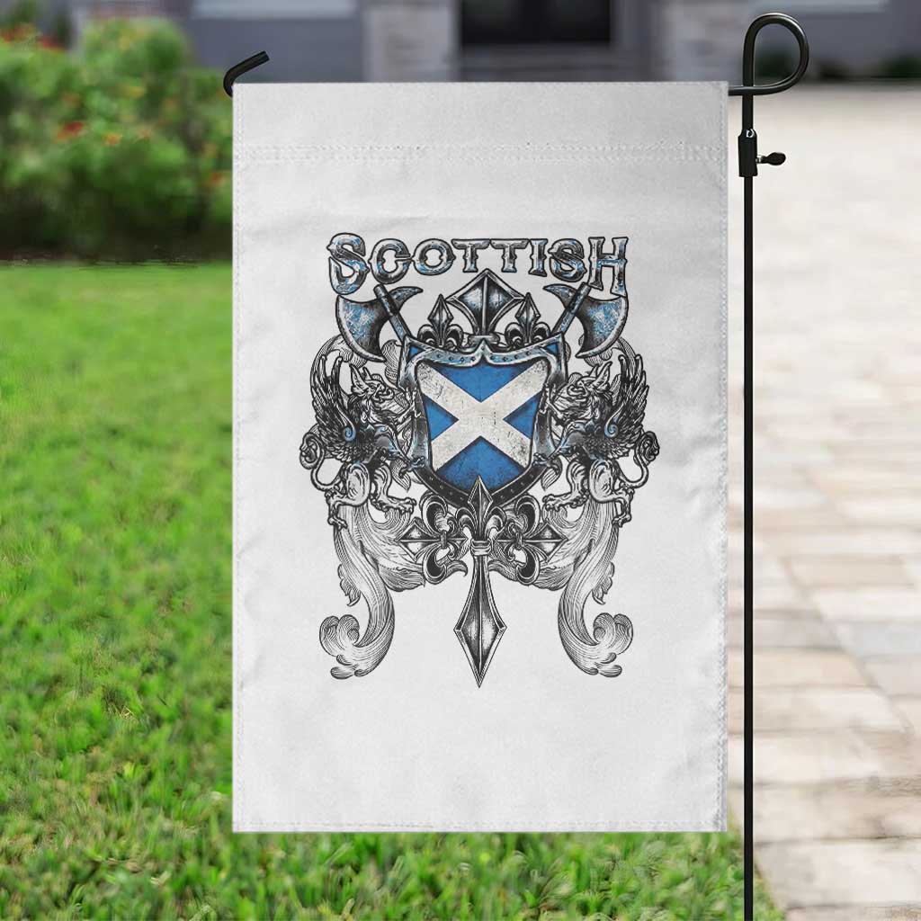 Scottish Heritage Crest Gothic Garden Flag Medieval Flag and Sword Celtic Pride - Wonder Print Shop
