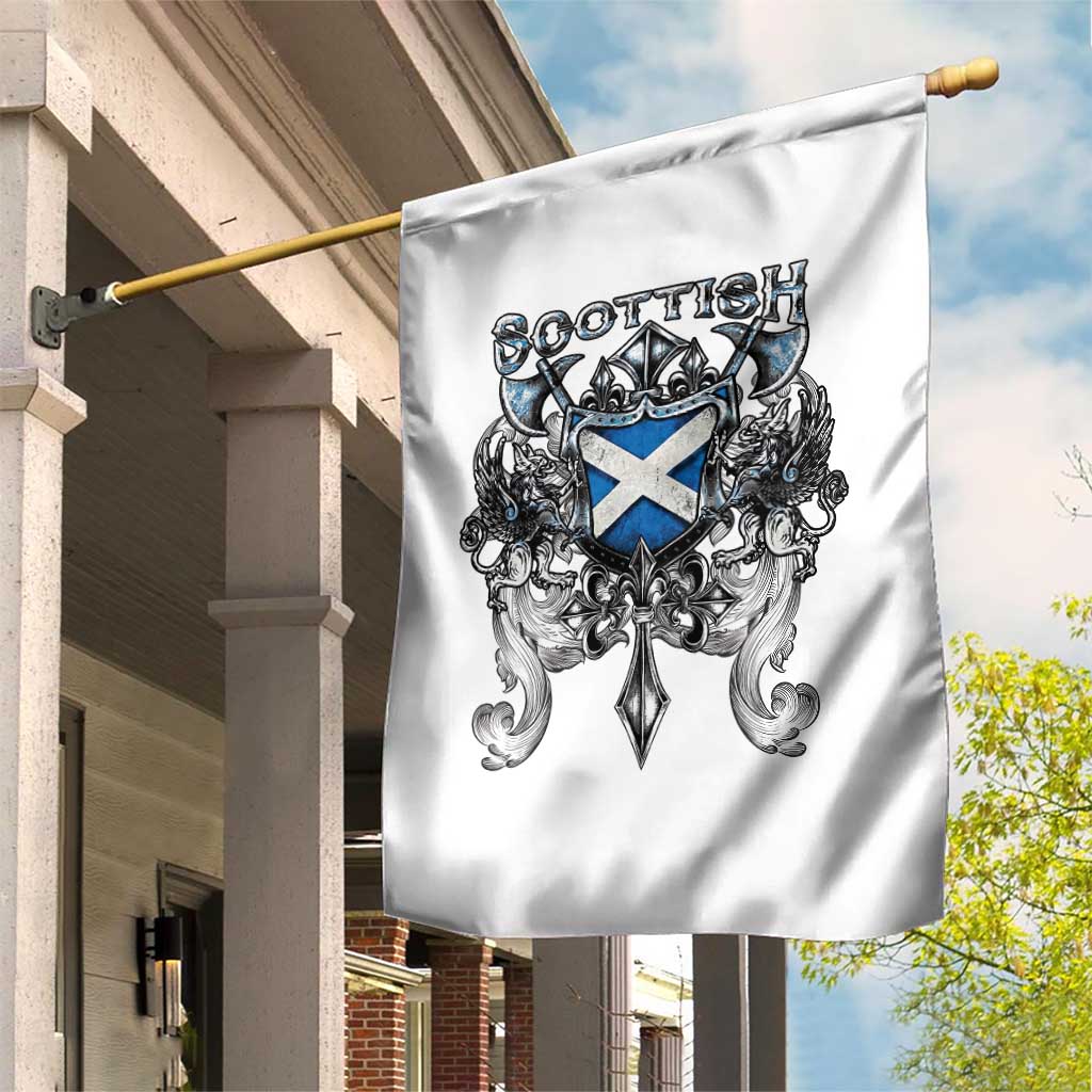 Scottish Heritage Crest Gothic Garden Flag Medieval Flag and Sword Celtic Pride - Wonder Print Shop