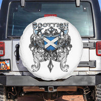 Scottish Heritage Crest Gothic Spare Tire Cover Medieval Flag and Sword Celtic Pride - Wonder Print Shop