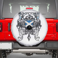 Scottish Heritage Crest Gothic Spare Tire Cover Medieval Flag and Sword Celtic Pride - Wonder Print Shop