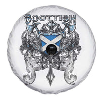 Scottish Heritage Crest Gothic Spare Tire Cover Medieval Flag and Sword Celtic Pride - Wonder Print Shop