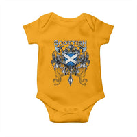 Scottish Heritage Crest Gothic Baby Onesie Medieval Flag and Sword Celtic Pride - Wonder Print Shop