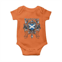 Scottish Heritage Crest Gothic Baby Onesie Medieval Flag and Sword Celtic Pride - Wonder Print Shop