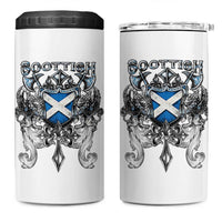 Scottish Heritage Crest Gothic 4 in 1 Can Cooler Tumbler Medieval Flag and Sword Celtic Pride - Wonder Print Shop