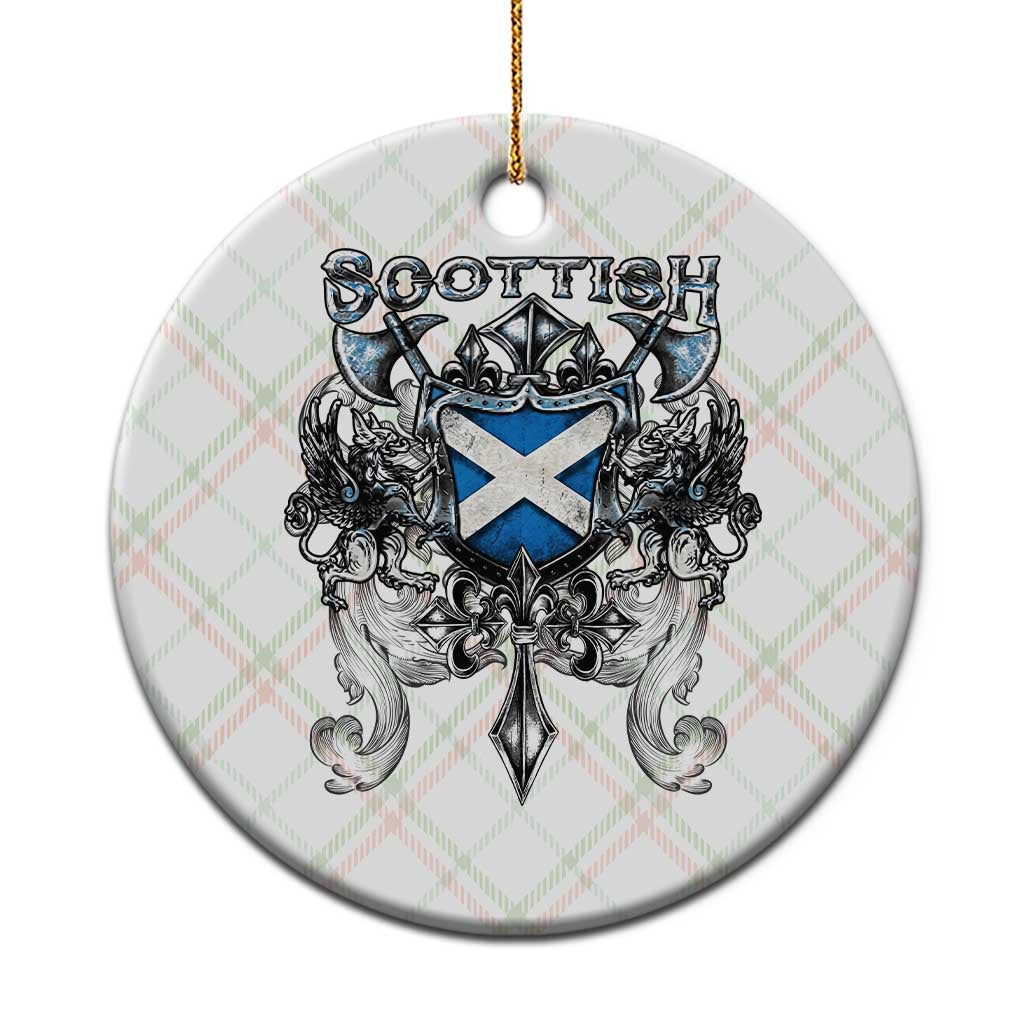 Scottish Heritage Crest Gothic Ceramic Ornament Medieval Flag and Sword Celtic Pride - Wonder Print Shop