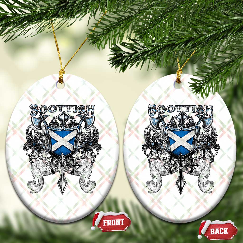 Scottish Heritage Crest Gothic Ceramic Ornament Medieval Flag and Sword Celtic Pride - Wonder Print Shop