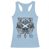 Scottish Heritage Crest Gothic Racerback Tank Top Medieval Flag and Sword Celtic Pride - Wonder Print Shop