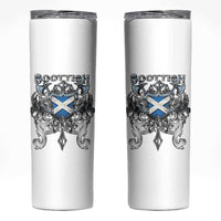 Scottish Heritage Crest Gothic Skinny Tumbler Medieval Flag and Sword Celtic Pride - Wonder Print Shop