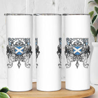 Scottish Heritage Crest Gothic Skinny Tumbler Medieval Flag and Sword Celtic Pride - Wonder Print Shop