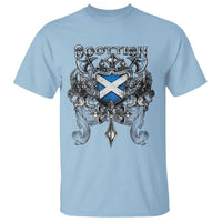 Scottish Heritage Crest Gothic T Shirt Medieval Flag and Sword Celtic Pride - Wonder Print Shop