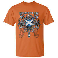 Scottish Heritage Crest Gothic T Shirt Medieval Flag and Sword Celtic Pride - Wonder Print Shop