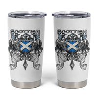 Scottish Heritage Crest Gothic Tumbler Cup Medieval Flag and Sword Celtic Pride - Wonder Print Shop