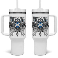 Scottish Heritage Crest Gothic Tumbler With Handle Medieval Flag and Sword Celtic Pride - Wonder Print Shop