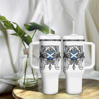 Scottish Heritage Crest Gothic Tumbler With Handle Medieval Flag and Sword Celtic Pride - Wonder Print Shop