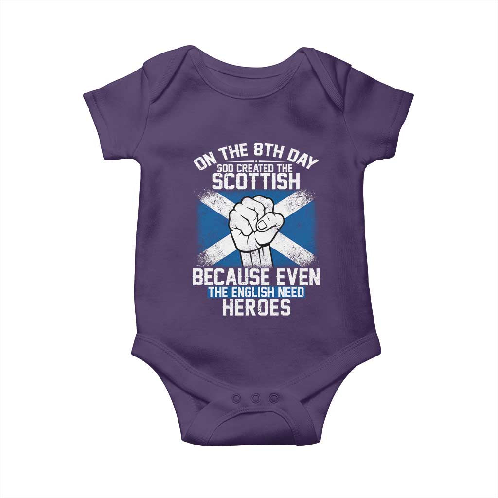 On the 8th Day God Created the Scottish Baby Onesie Funny Heroic Scotland Pride - Wonder Print Shop