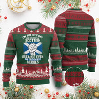 On the 8th Day God Created the Scottish Ugly Christmas Sweater Funny Heroic Scotland Pride - Wonder Print Shop