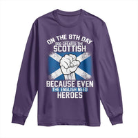 On the 8th Day God Created the Scottish Long Sleeve Shirt Funny Heroic Scotland Pride - Wonder Print Shop