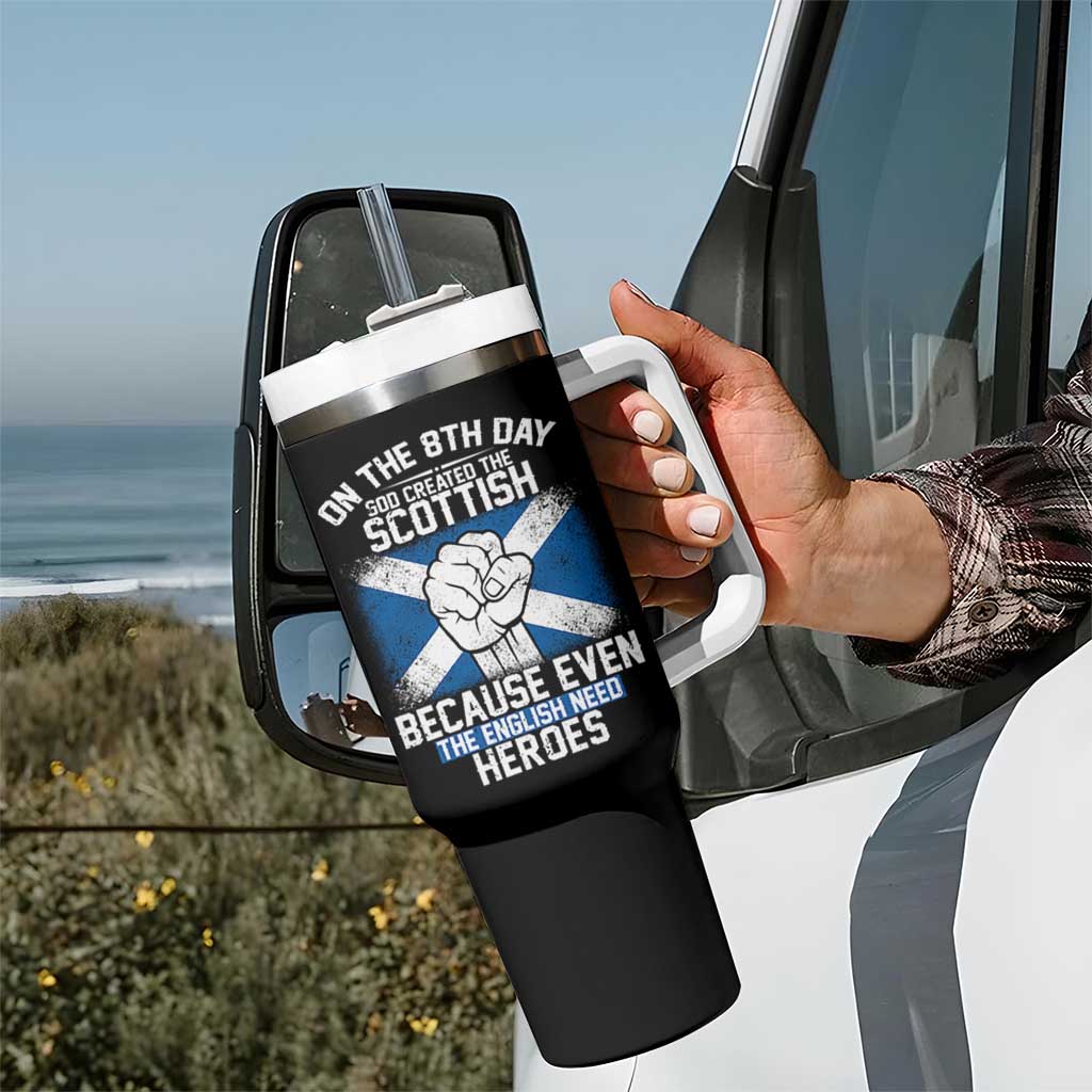 On the 8th Day God Created the Scottish Tumbler With Handle Funny Heroic Scotland Pride - Wonder Print Shop