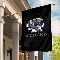 Funny Highland Cow in Kilt Footballer Garden Flag We'll Be Coming Scottish Pride Football Fans - Wonder Print Shop