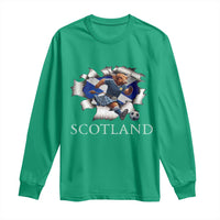 Funny Highland Cow in Kilt Footballer Long Sleeve Shirt We'll Be Coming Scottish Pride Football Fans - Wonder Print Shop