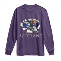 Funny Highland Cow in Kilt Footballer Long Sleeve Shirt We'll Be Coming Scottish Pride Football Fans - Wonder Print Shop