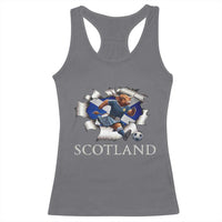 Funny Highland Cow in Kilt Footballer Racerback Tank Top We'll Be Coming Scottish Pride Football Fans - Wonder Print Shop
