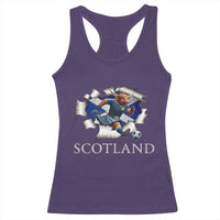 Funny Highland Cow in Kilt Footballer Racerback Tank Top We'll Be Coming Scottish Pride Football Fans - Wonder Print Shop