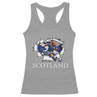 Funny Highland Cow in Kilt Footballer Racerback Tank Top We'll Be Coming Scottish Pride Football Fans - Wonder Print Shop