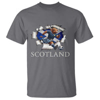 Funny Highland Cow in Kilt Footballer T Shirt We'll Be Coming Scottish Pride Football Fans - Wonder Print Shop