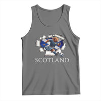 Funny Highland Cow in Kilt Footballer Tank Top We'll Be Coming Scottish Pride Football Fans - Wonder Print Shop
