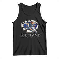 Funny Highland Cow in Kilt Footballer Tank Top We'll Be Coming Scottish Pride Football Fans - Wonder Print Shop