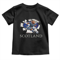 Funny Highland Cow in Kilt Footballer Toddler T Shirt We'll Be Coming Scottish Pride Football Fans - Wonder Print Shop