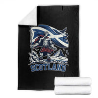 Scottish Warrior Throw Blanket Brave Highland Hero Scotland Flag - Wonder Print Shop