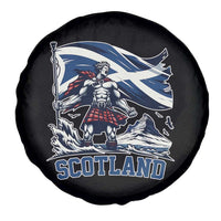 Scottish Warrior Spare Tire Cover Brave Highland Hero Scotland Flag - Wonder Print Shop