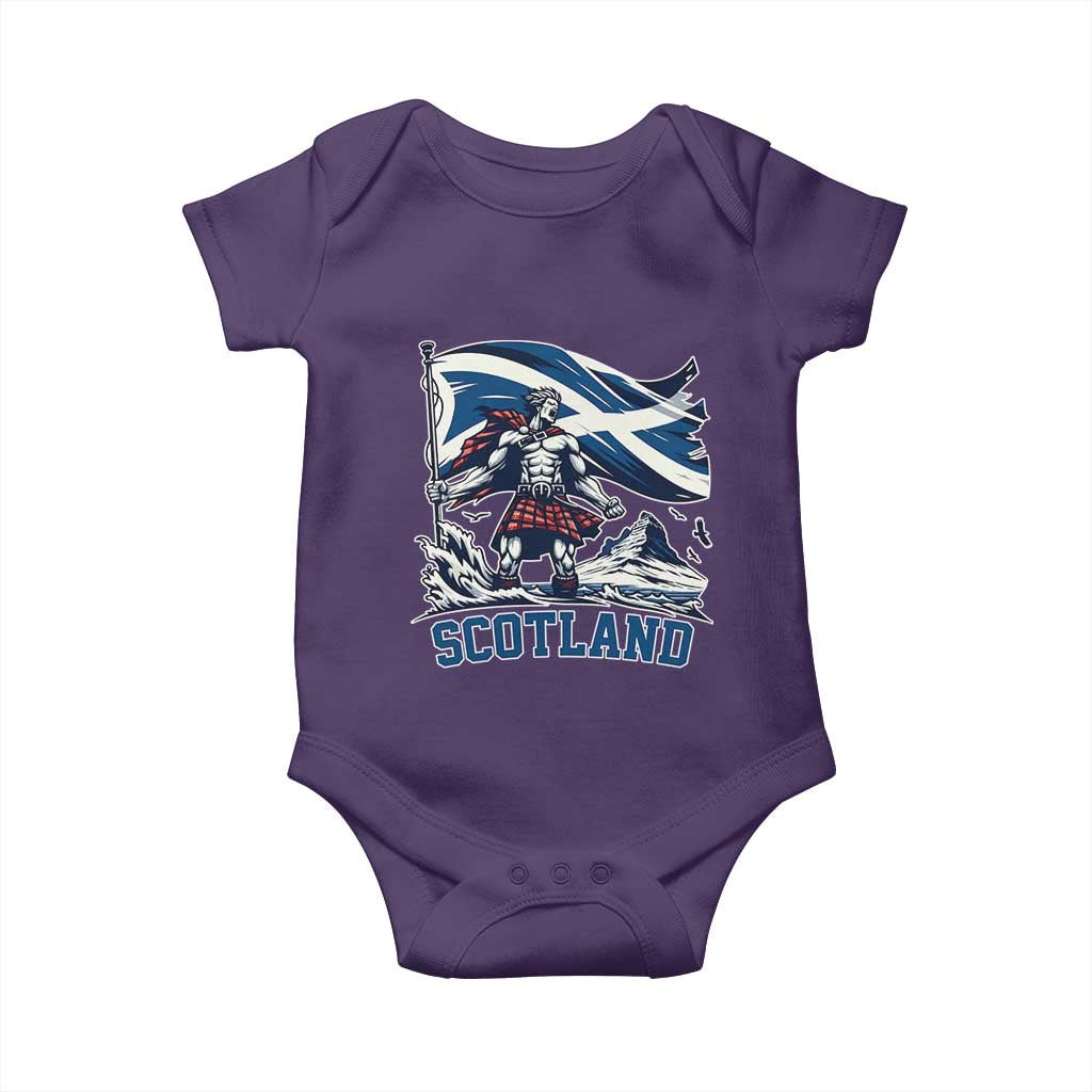 Scottish Warrior Baby Onesie Brave Highland Hero Scotland Flag - Wonder Print Shop