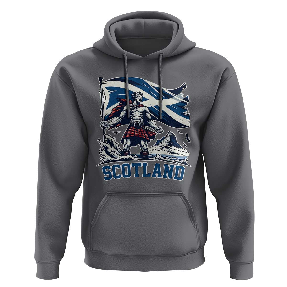 Scottish Warrior Hoodie Brave Highland Hero Scotland Flag - Wonder Print Shop