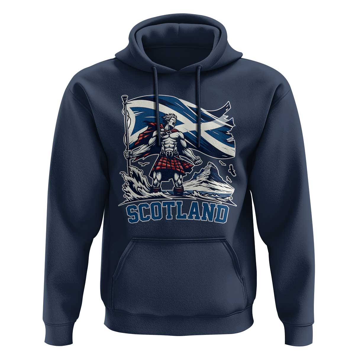 Scottish Warrior Hoodie Brave Highland Hero Scotland Flag - Wonder Print Shop
