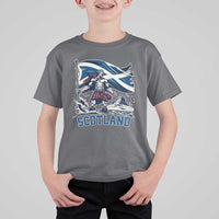 Scottish Warrior T Shirt For Kid Brave Highland Hero Scotland Flag - Wonder Print Shop