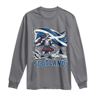 Scottish Warrior Long Sleeve Shirt Brave Highland Hero Scotland Flag - Wonder Print Shop
