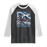Scottish Warrior Raglan Shirt Brave Highland Hero Scotland Flag - Wonder Print Shop