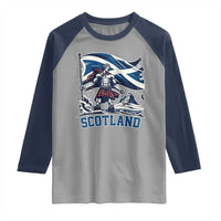 Scottish Warrior Raglan Shirt Brave Highland Hero Scotland Flag - Wonder Print Shop