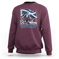 Scottish Warrior Sweatshirt Brave Highland Hero Scotland Flag - Wonder Print Shop
