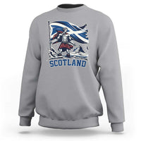 Scottish Warrior Sweatshirt Brave Highland Hero Scotland Flag - Wonder Print Shop