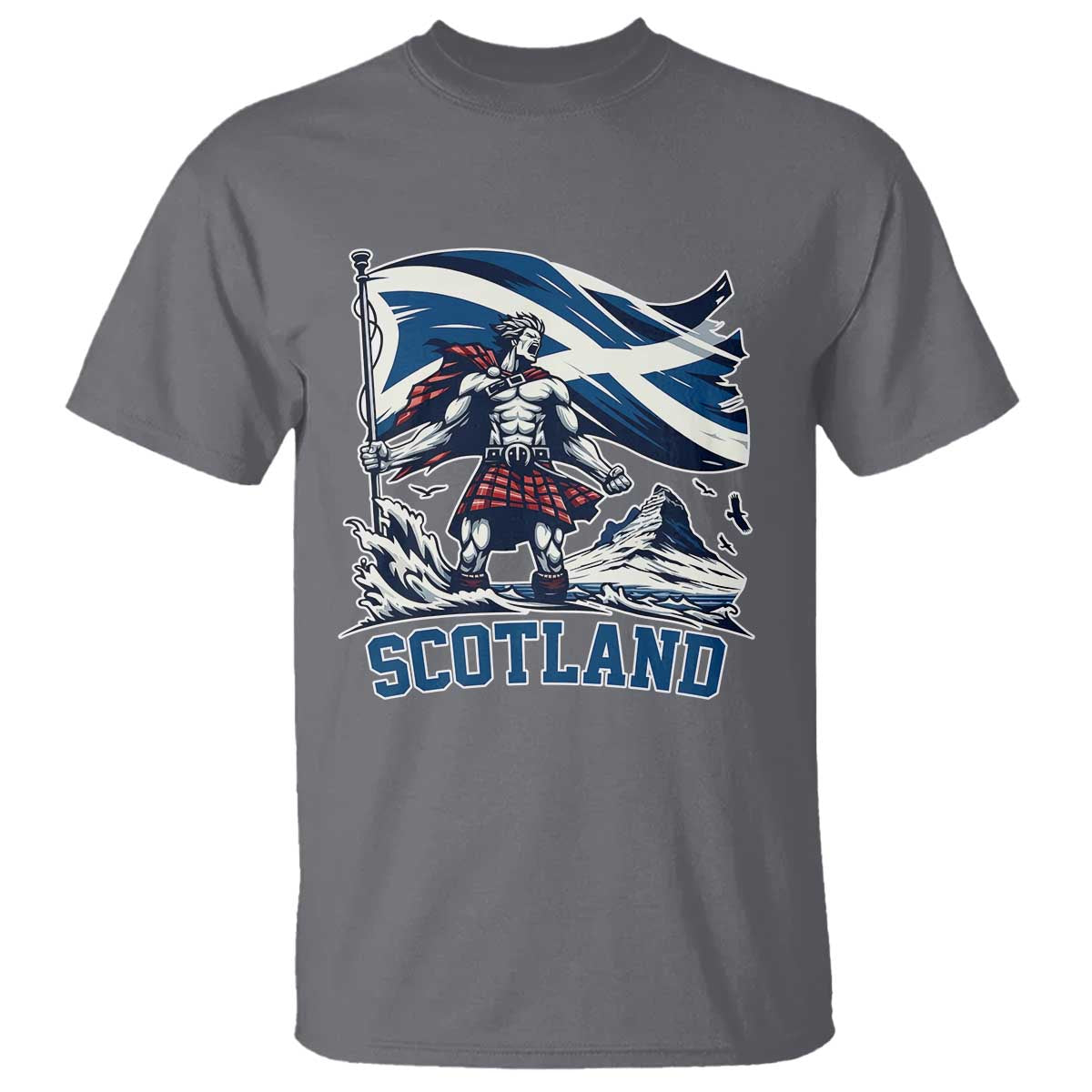 Scottish Warrior T Shirt Brave Highland Hero Scotland Flag - Wonder Print Shop