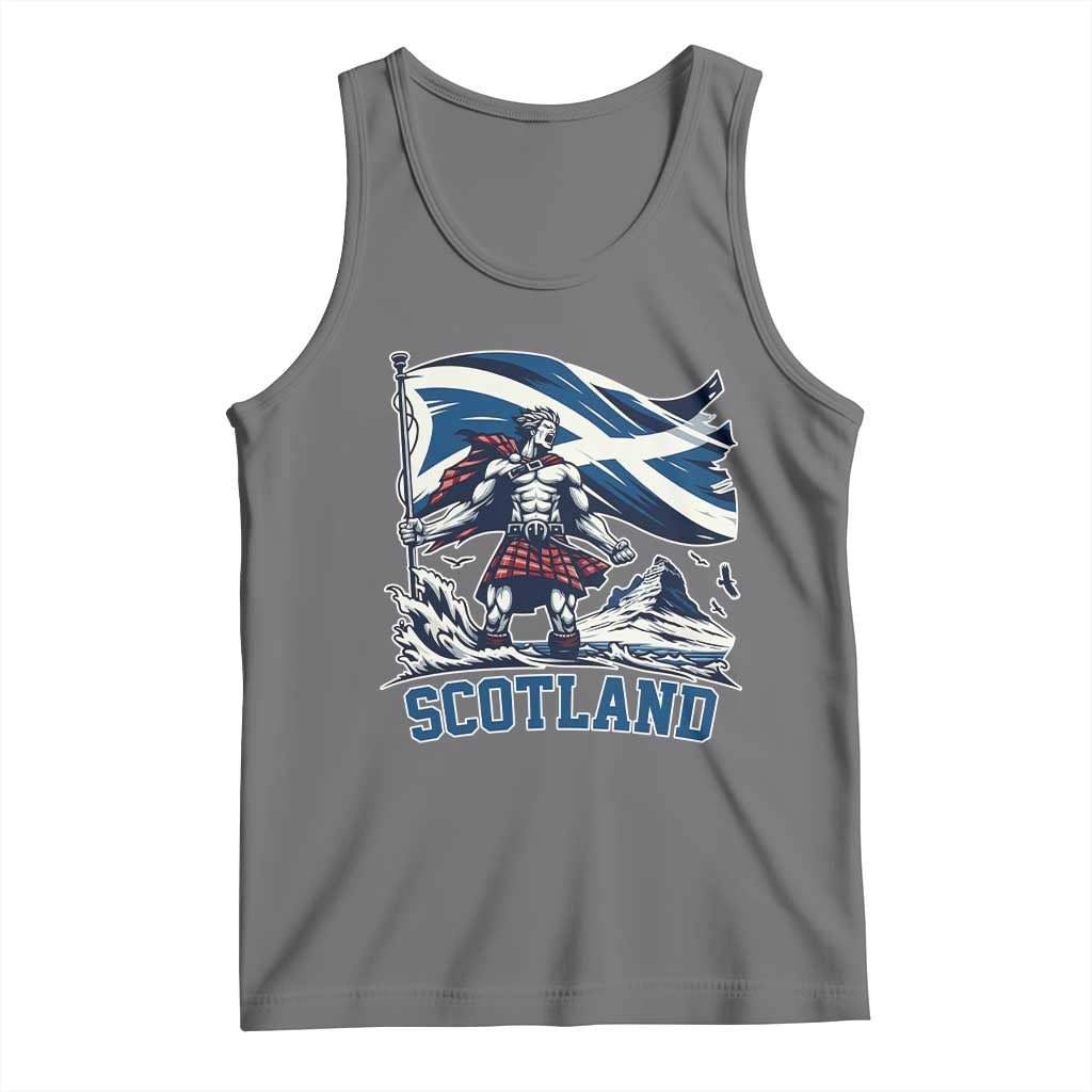 Scottish Warrior Tank Top Brave Highland Hero Scotland Flag - Wonder Print Shop