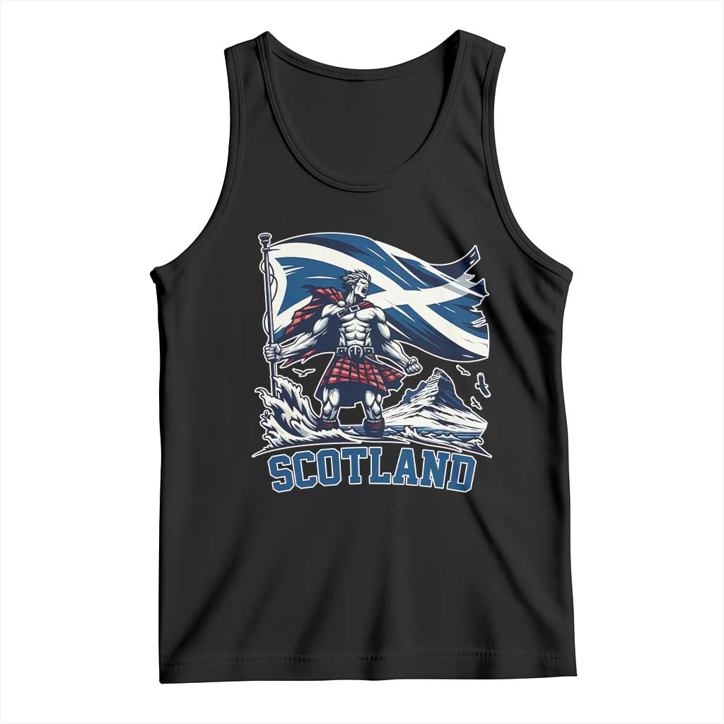 Scottish Warrior Tank Top Brave Highland Hero Scotland Flag - Wonder Print Shop