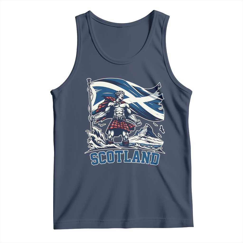Scottish Warrior Tank Top Brave Highland Hero Scotland Flag - Wonder Print Shop
