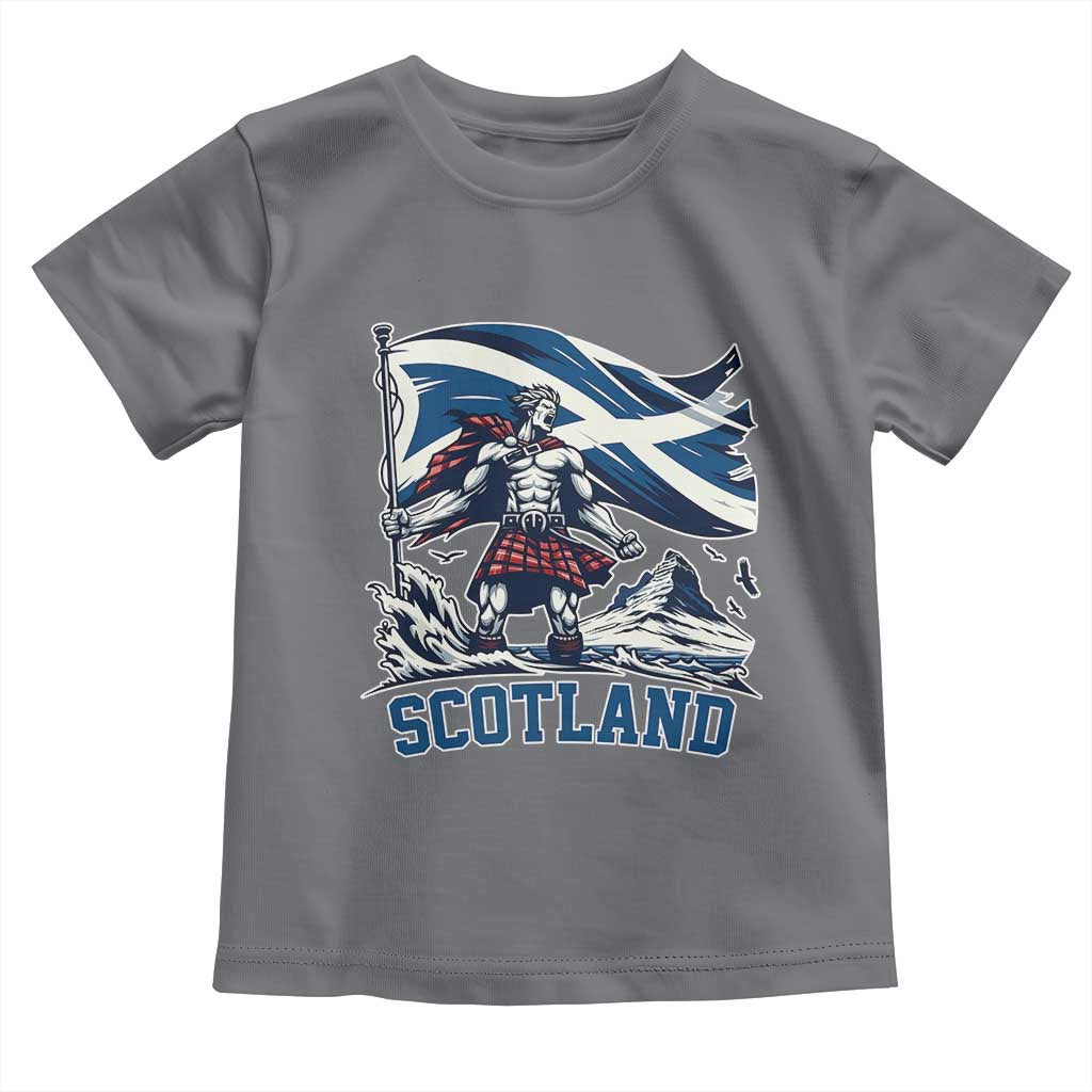 Scottish Warrior Toddler T Shirt Brave Highland Hero Scotland Flag - Wonder Print Shop